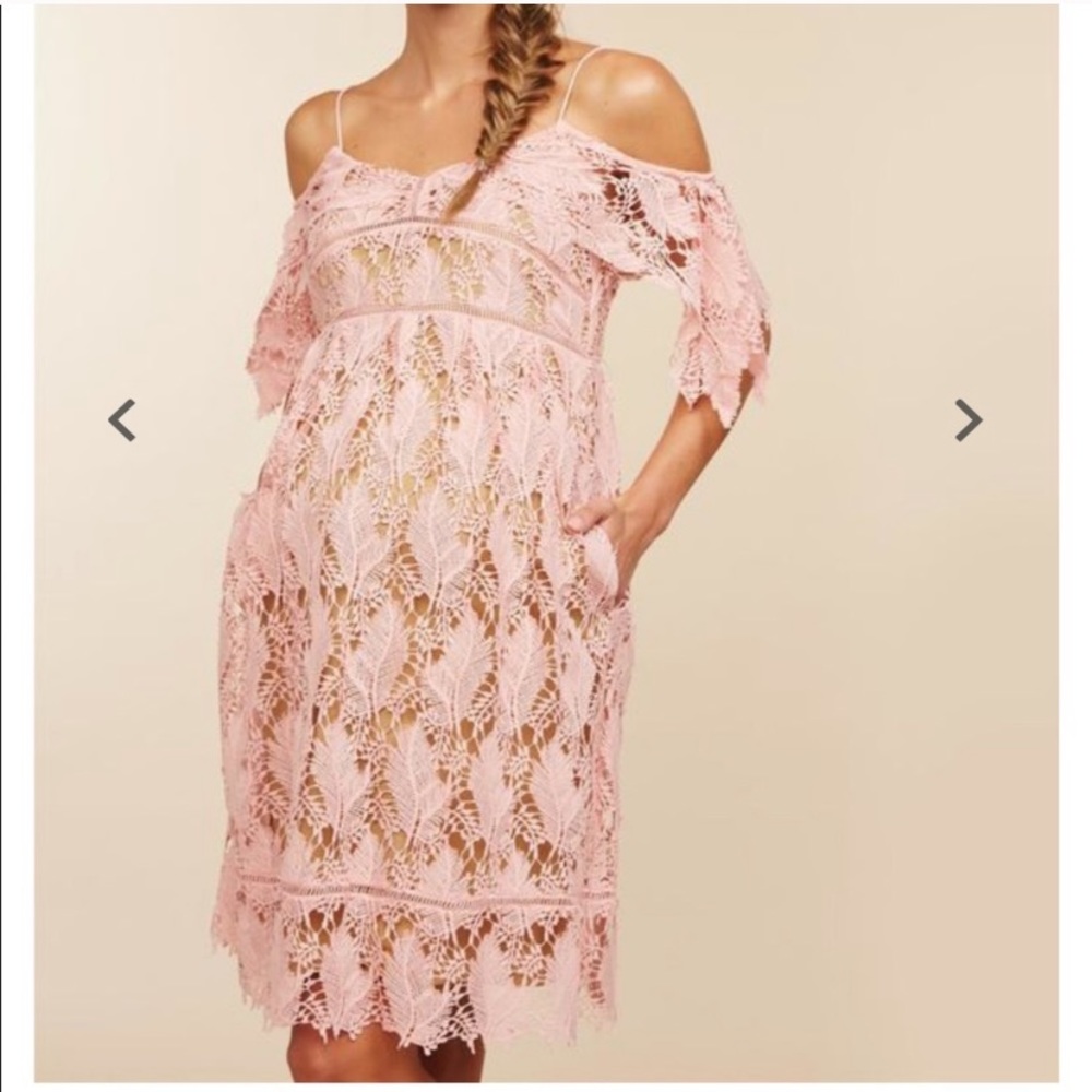 Mauve/blush Motherhood maternity dress